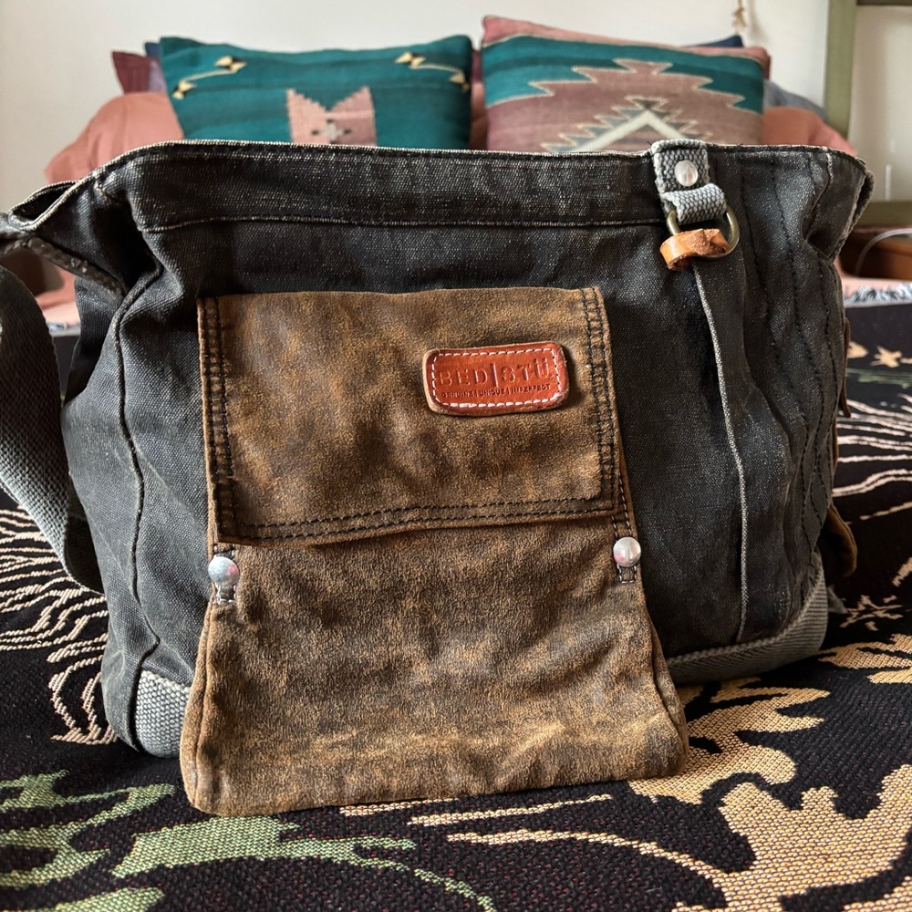 Bed/Stu Black and Brown Crossbody Bag - Picture 2 of 8